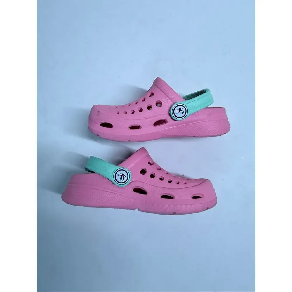 Joybees Clogs Girls Sz 6/7 Pink Dylan Slip On Rubber Lightweight Water Shoes